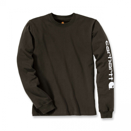 CARHARTT SLEEVE LOGO LONGSLEEVE PEAT