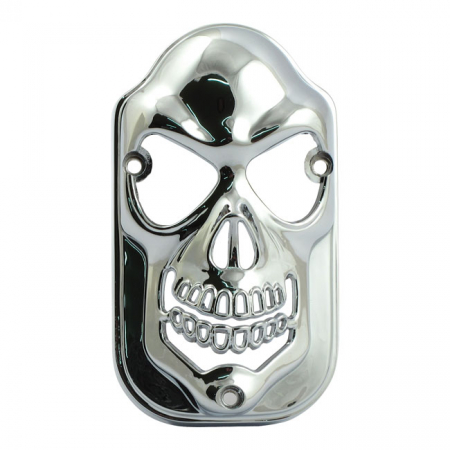 TOMBSTONE TAILLIGHT GRILL. SKULL. CHROME