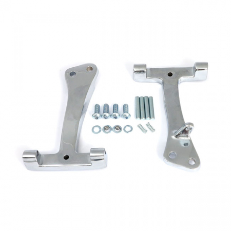 DYNA PASSENGER FLOORBOARD MOUNT BRACKETS. CHROME