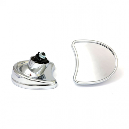 TOURING FAIRING MOUNT MIRROR KIT. SINGLE VISION, CHROME