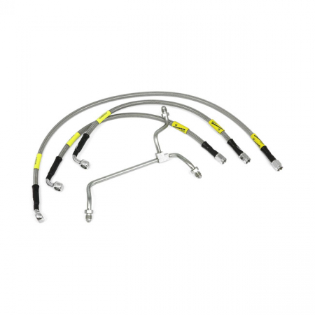 GOODRIDGE BRAKE LINE FRONT, STAINLESS CLEAR COATED