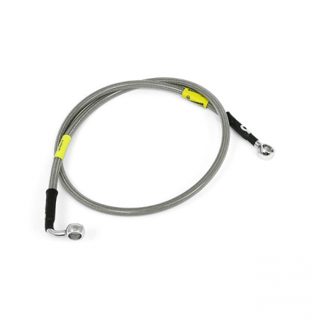 GOODRIDGE BRAKE LINE UPPER FRONT, STAINLESS CLEAR COATED