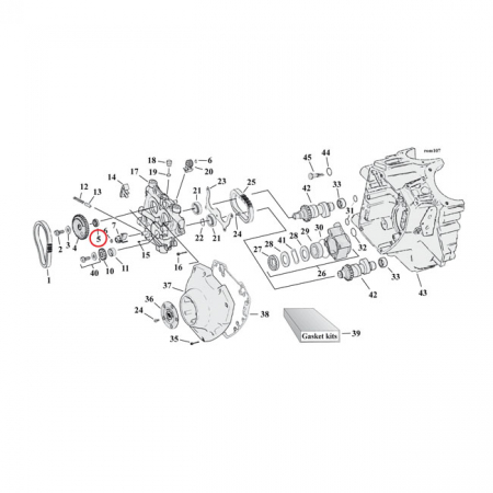 NOKKA-AKSELIN VETORATTAAN SHIMMI - SPACER CAM DRIVE GEAR .365 INCH