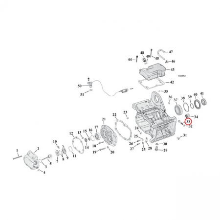 HEX BOLT, FLANGED. TRANSMISSION TO ENGINE