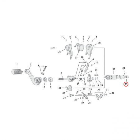 BEARING CLOSED END, SHIFTER DRUM