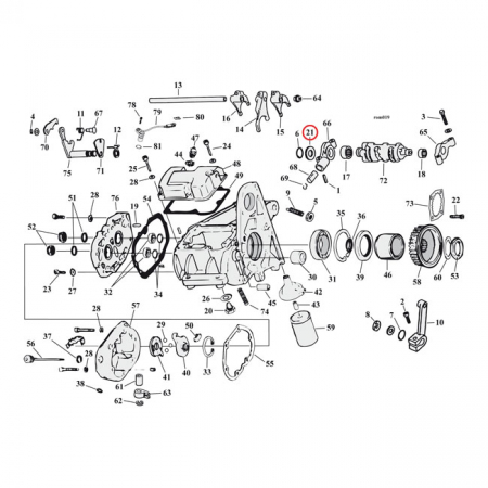 THRUST WASHER, SHIFTER CAM SUPPORT. SET .017" TO .039"