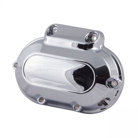 TRANSMISSION END COVER SMOOTH, CABLE CLUTCH. CHROME