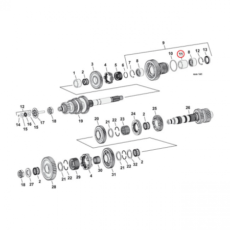 SPACER, 6TH GEAR BEARING