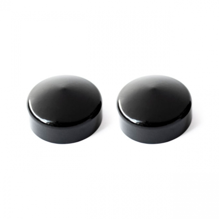 KILLER CUSTOM, FORK TUBE CAP BOLT COVERS. GLOSS BLACK