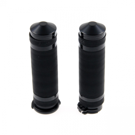 CULT-WERK, 1" / 25.4MM GROOVED HANDLEBAR GRIPS. BLACK