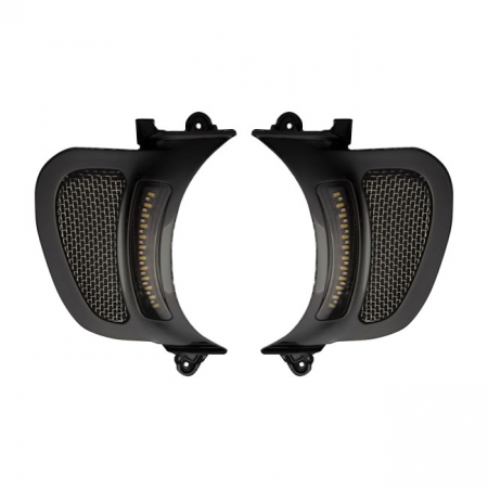 CUSTOM DYNAMICS, ROAD GLIDE LED VENT INSERTS. BLACK