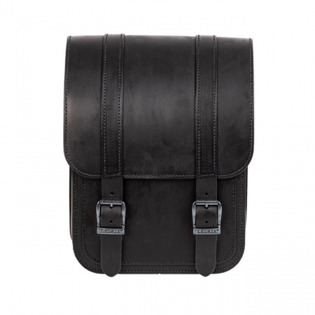 LEDRIE, FULL LEATHER SWING ARM BAG LEFT, 9 LITER. BLACK