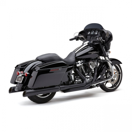 COBRA, 909 UPPER CUT 4" SLIP-ON MUFFLERS. BLACK