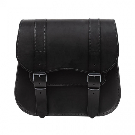 LEDRIE, LEATHER SINGLE SADDLEBAG, 18 LITER. BLACK