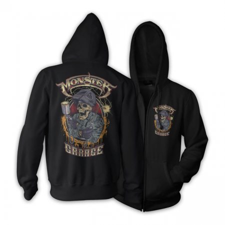 MONSTER GARAGE SKELLWELD HOODIE BLACK