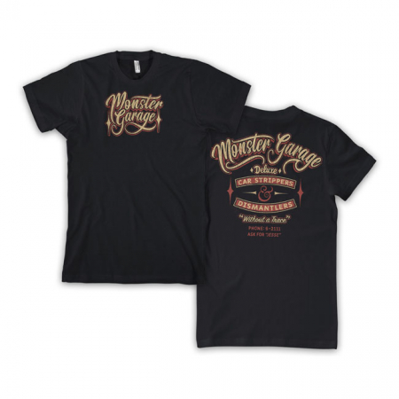 MONSTER GARAGE DISMANTLERS TEE BLACK