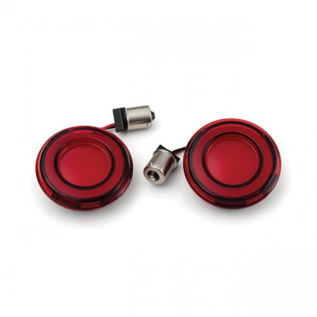 KURYAKYN, REAR TRACER LED TURN SIGNAL INSERT SET. RED LENS