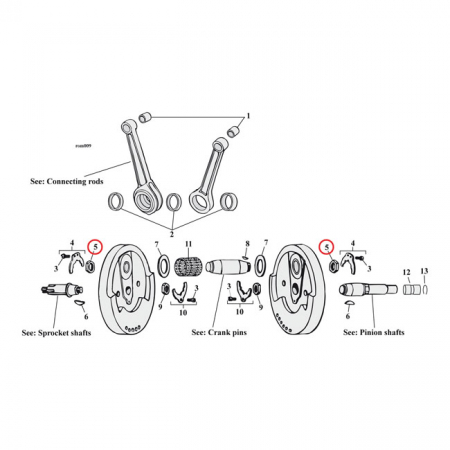 NUT, CRANKPIN. L81-98 XL