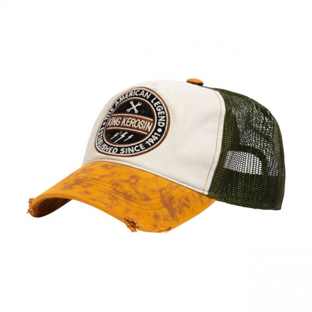 KING KEROSIN AMERICAN LEGEND TRUCKER CAP BEIGE/ORANGE