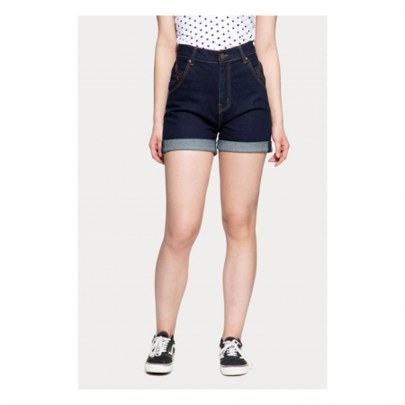 QUEEN KEROSIN DENIM SHORTS DARK BLUE