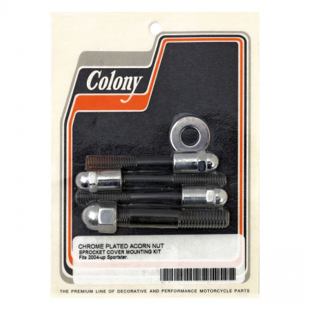 COLONY, SPROCKET COVER MOUNT KIT. CHROME ACORN