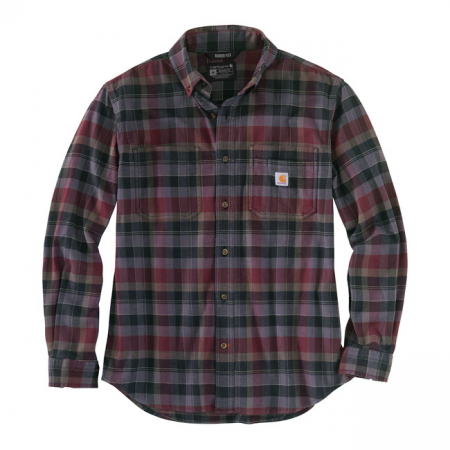 CARHARTT LONG SLEEVE PLAID SHIRT PORT