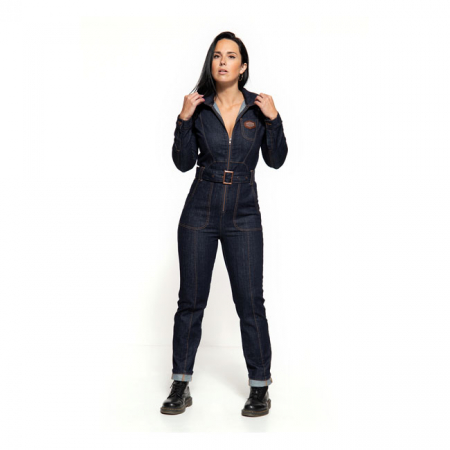 QUEEN KEROSIN MOTOR QUEEN SLIM FIT OVERALL DARK BLUE