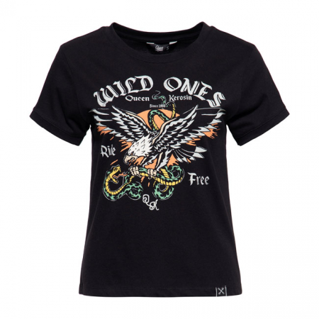 QUEEN KEROSIN WILD ONES RIDE FREE T-SHIRT BLACK