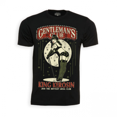 KK T-SHIRT GENTLEMAN''S CLUB BLACK