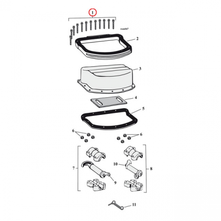 GW, PANHEAD ROCKER COVER SCREW KIT. STAINLESS ALLEN. SHORT