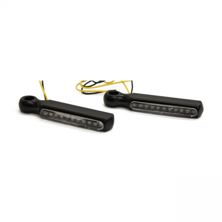 STRIPE LED TURNSIGNALS, FRONT, BLACK