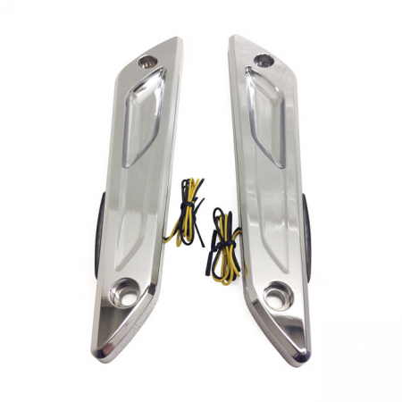 KODLIN, ATOMIK LED FRONT TURN SIGNALS. CHROME