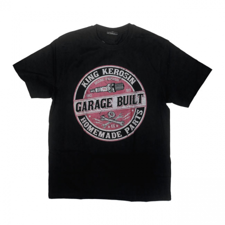 KING KEROSIN GARAGE BUILT T-SHIRT BLACK