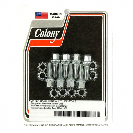 COLONY, TAPPET BLOCK MOUNT KIT. OEM STYLE, ZINC