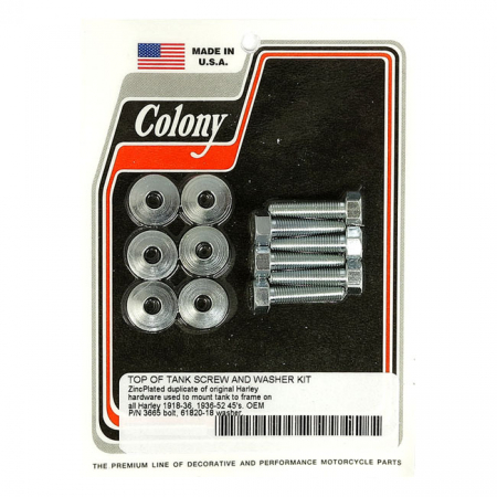 COLONY, GAS TANK MOUNT KIT. ZINC PLATED