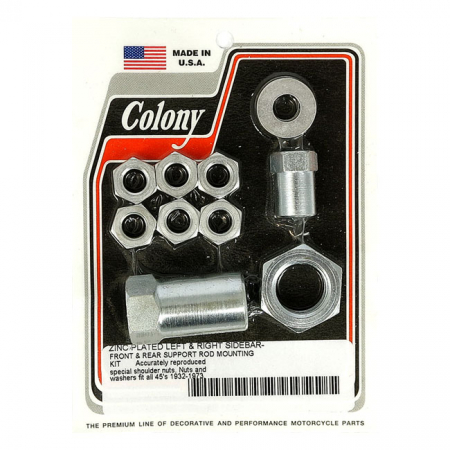 COLONY, FLOORBOARD SUPPORT ROD MOUNT KIT. ZINC