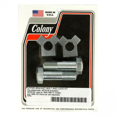 COLONY, FL ADJUSTABLE UPPER BRACKET BOLT & LOCK PLATE KIT