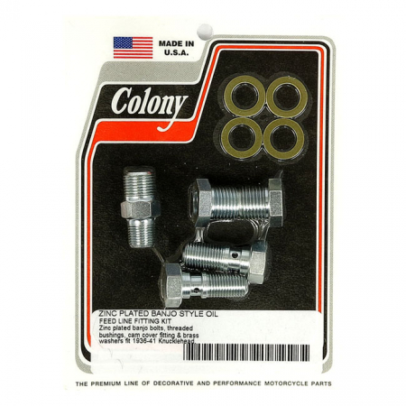 COLONY, KNUCKLE BANJO STYLE ROCKER COVER OIL FEED FITTINGS