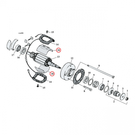 POLE SHOE SET FOR GENERATOR