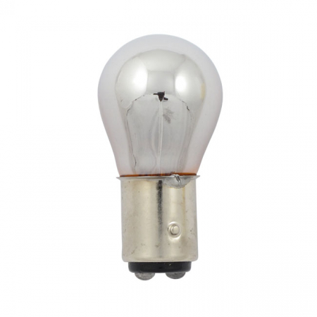 KURYAKYN, LIGHT BULB #1157. 12V 21/5W. AMBER GLASS/CHROME