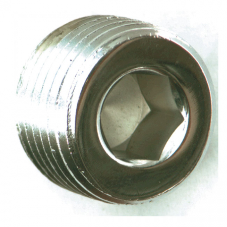 GW, 1/2  NPT ALLEN PIPE PLUG. CHROME