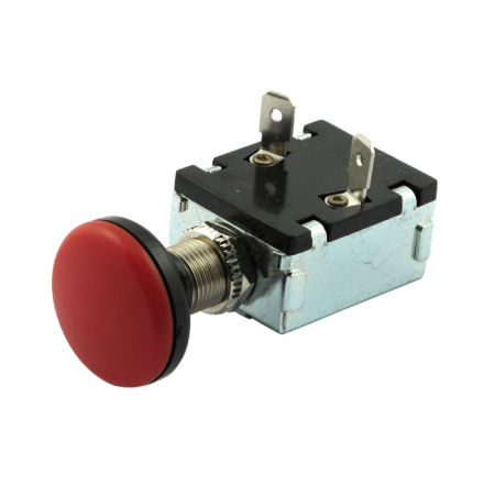 CHRIS PRODUCTS, PUSH-PULL SWITCH. RED ILLUMINATED