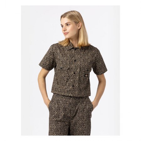 DICKIES WORK SHIRT WOMEN LEOPARD PRINT