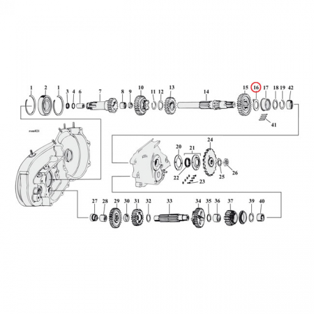 THRUST WASHER, TRANSMISSION MAINSHAFT, RIGHT SIDE .098"