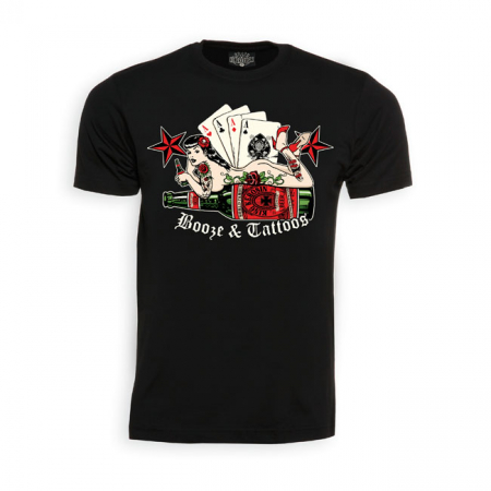 KING KEROSIN BOOZE & TATTOOS T-SHIRT