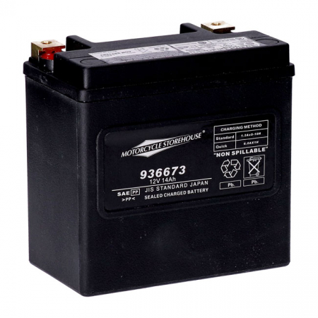 MCS, STANDARD SERIES - AGM SEALED BATTERY. 12V, 14AH. 240CCA