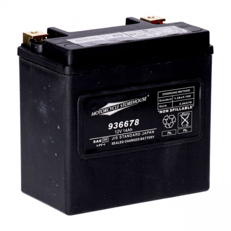 MCS, STANDARD SERIES - AGM SEALED BATTERY. 12V, 14AH. 240CCA