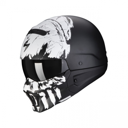 SCORPION EXO-COMBAT EVO MARAUDER HELMET MATTE BLACK/WHITE