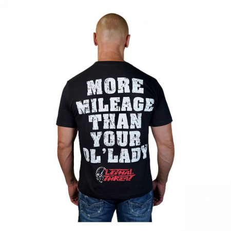 LETHAL THREAT MORE MILEAGE T-SHIRT BLACK