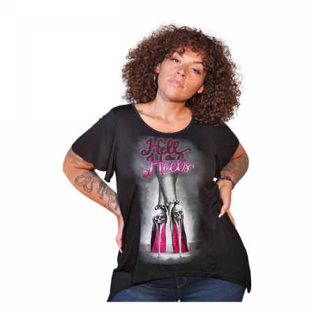 LETHAL ANGEL HELL ON HEELS T-SHIRT BLACK